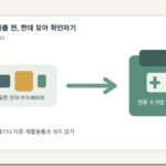 사용한 건전지와 보조배터리를 전용 수거함으로 분리배출하는 개념도