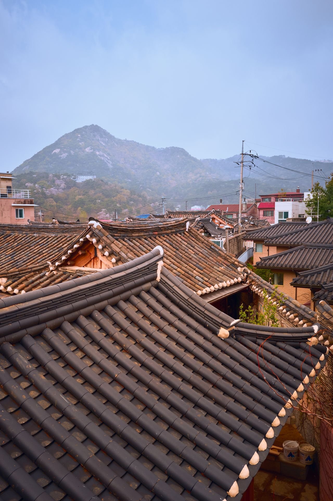 한옥 마을 분위기 무료 사진