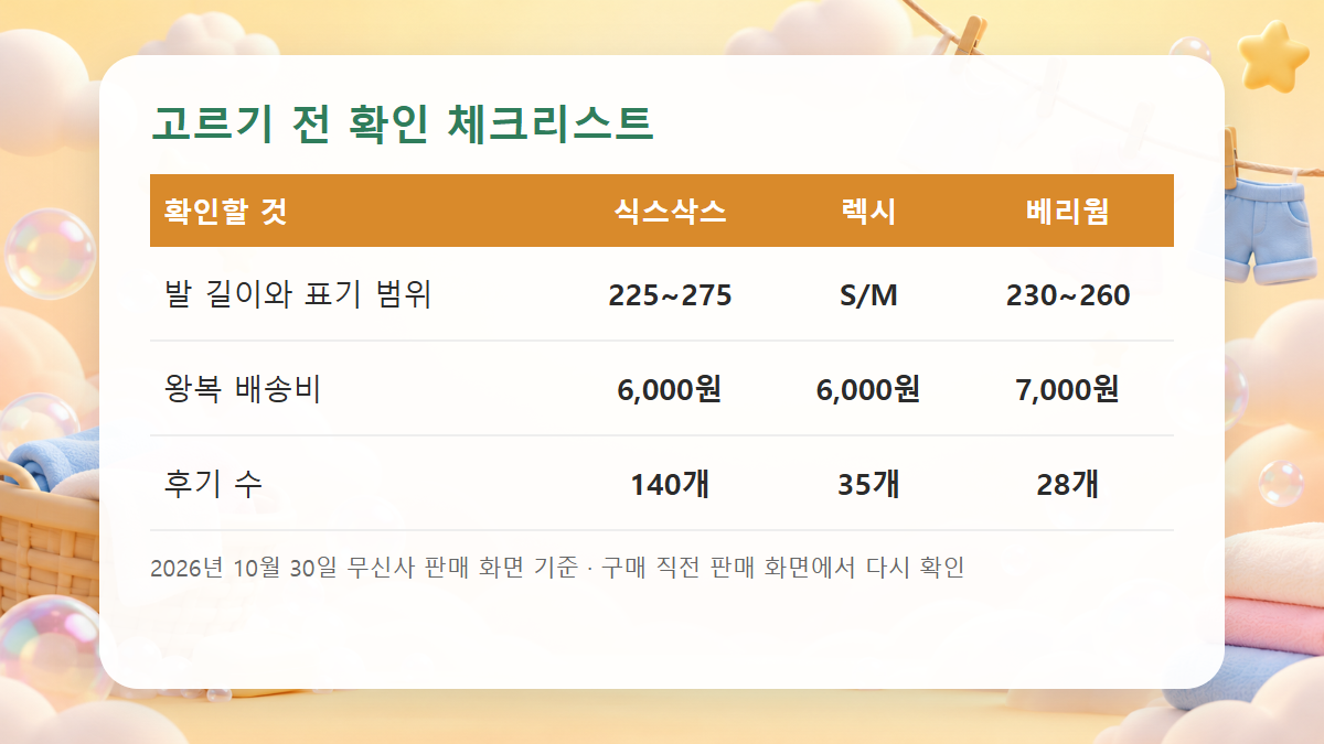식스삭스 렉시 베리웜 수면양말을 고르기 전 확인할 사이즈 소재 배송비 체크리스트